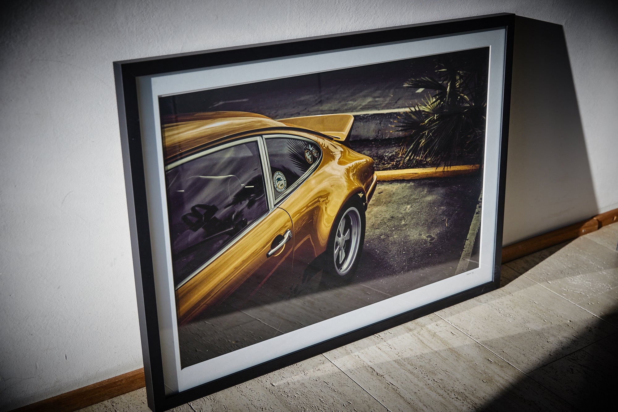 Award-winning photo of Porsche 911 F Ducktail in golden light – fine art print