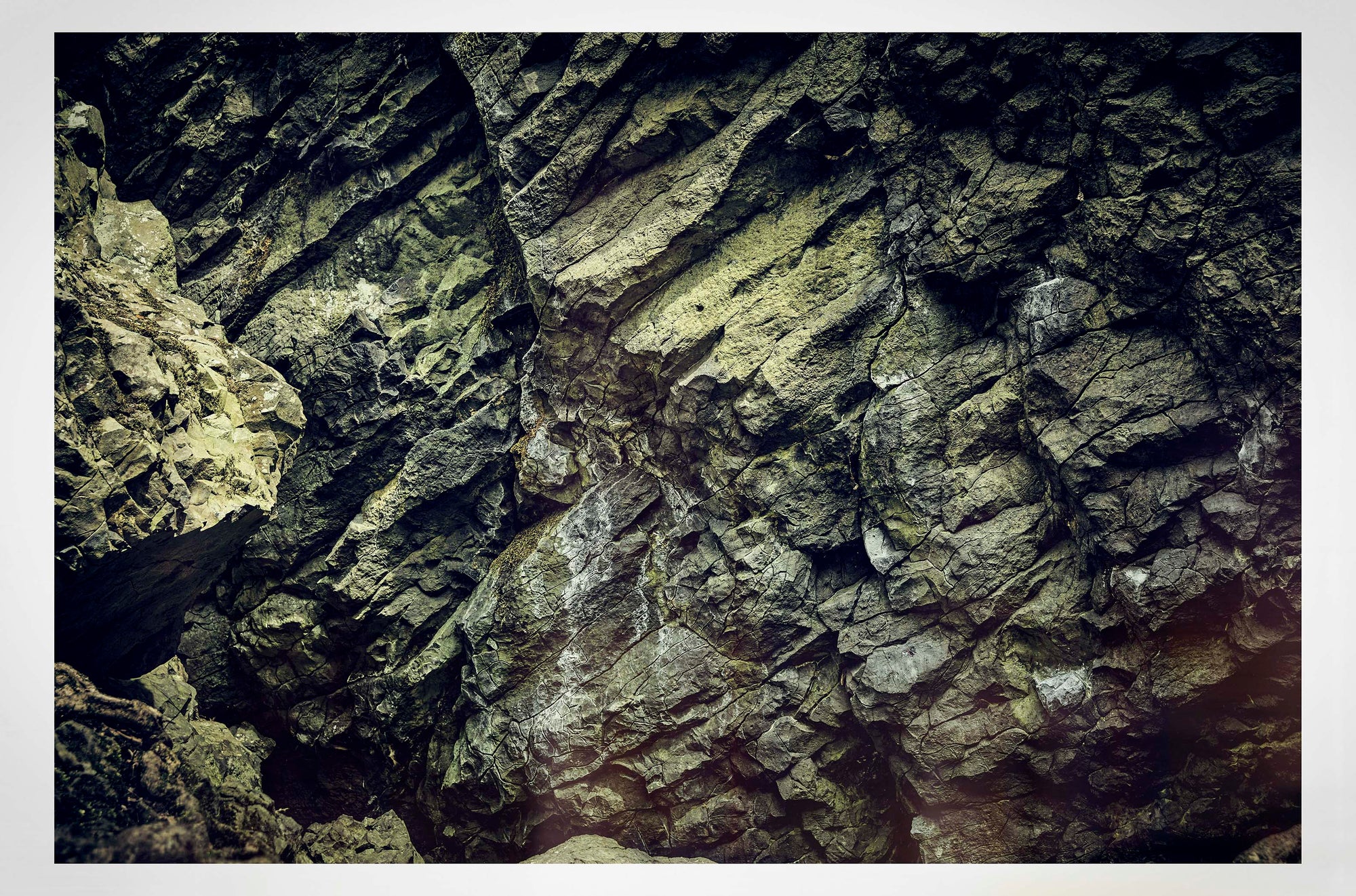 Fine art photography by Frank Kayser – fractured volcanic rock surfaces of the Rhön.