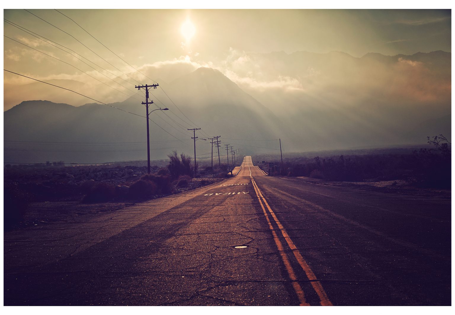 Red Porsche outlaw in graphic elevator setting – fine art print