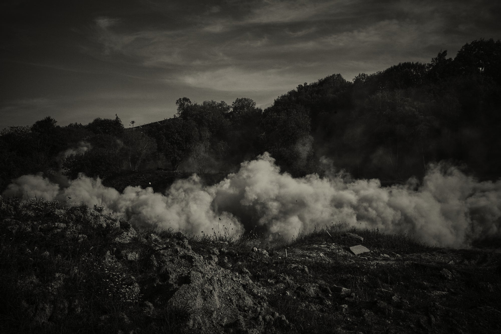 Fine art photography by Frank Kayser – dramatic dust cloud rising in the Dakar landscape, cinematic and abstract.