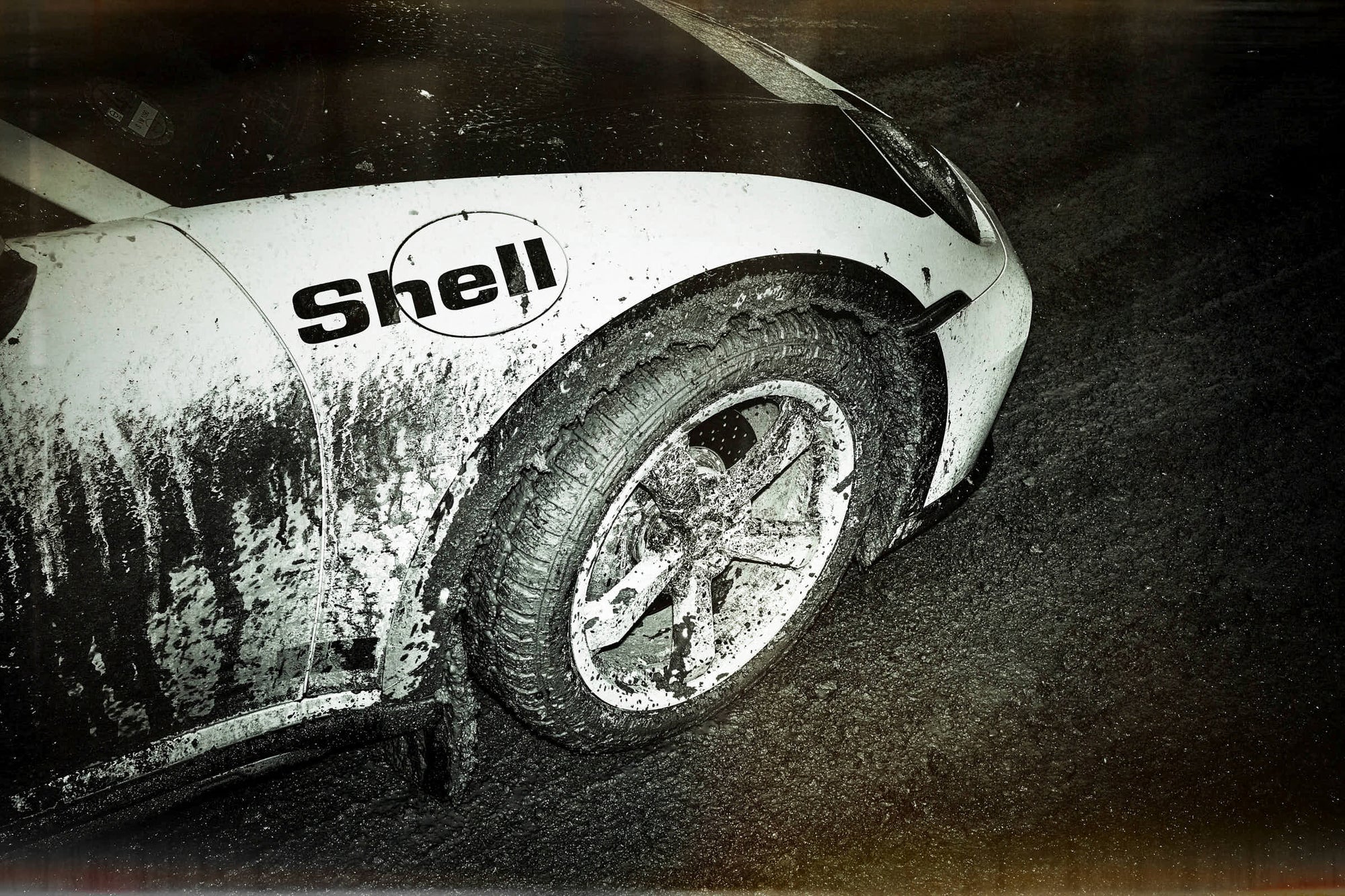 nice offroad of an offroad drifting Porsche 911 Dakar